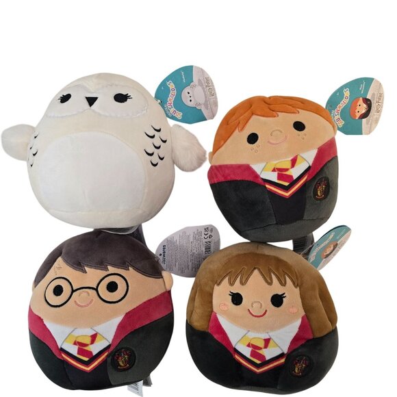 Harry Potter Squishmallows Plush Set Of 4 - Harry Hermione Ron & Hedwig 6" NWT - Picture 2 of 6